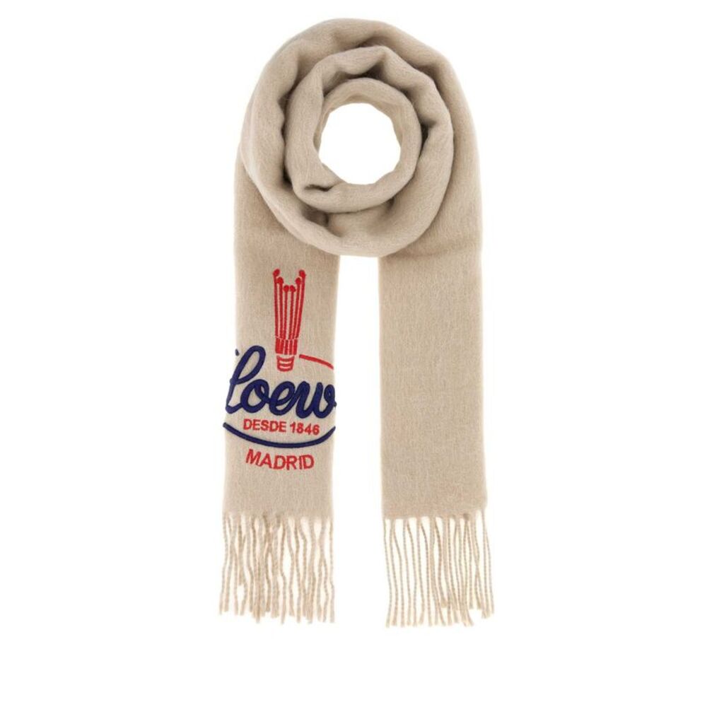 Loewe Women Beige Alpaca Blend Scarf